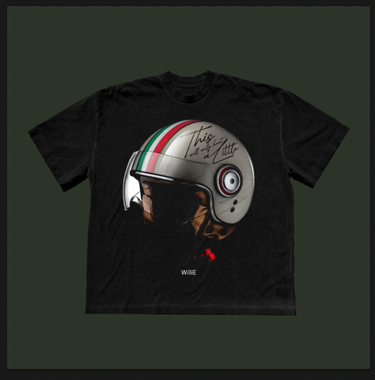"This Will Only Hurt A Little" Helmet Graphic Tee